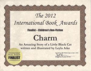 My International Book Awards Certificate